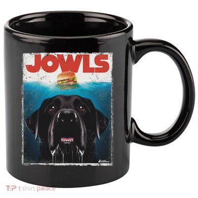 Funny Black Lab Jowls , Labrador Retriever Mom Top, Dad 11oz C Handle Ceramic Mug