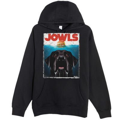 Funny Black Lab Jowls , Labrador Retriever Mom Top, Dad Premium Pullover Hoodie