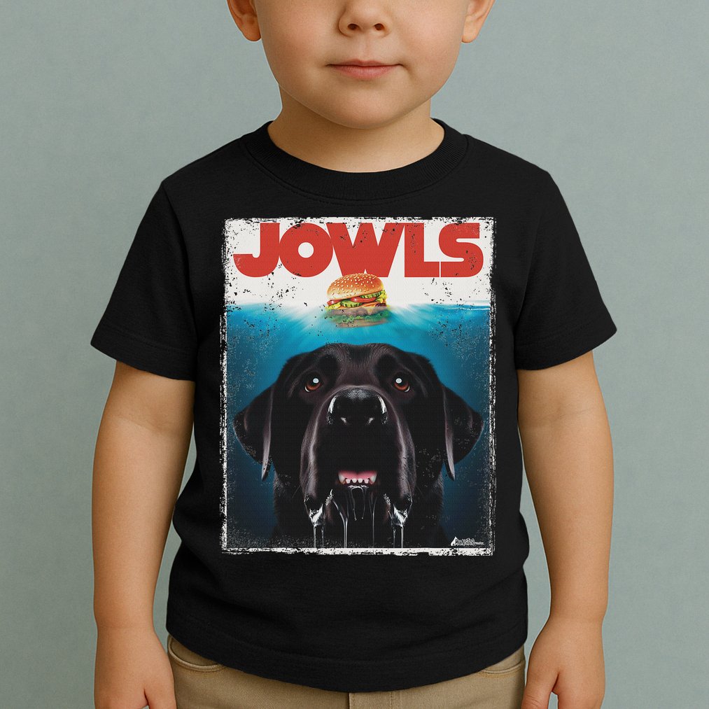 Funny Black Lab Jowls , Labrador Retriever Mom Top, Dad Toddler T-Shirt