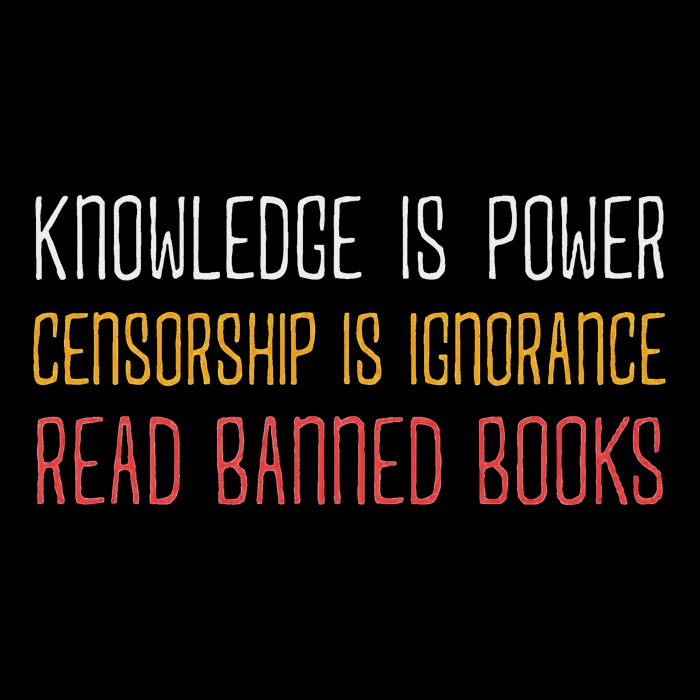 Funny Book Lover Gift Knowledge Is Power Censorship Is Ignorance Read Banned Boo Drawstring Bag