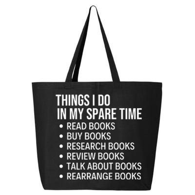 Funny Book Lover Bookish Reading Librarian 25L Jumbo Tote