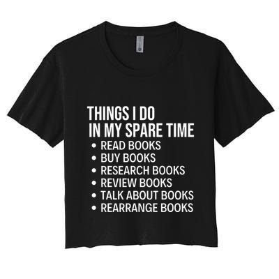 Funny Book Lover Bookish Reading Librarian Crop Top