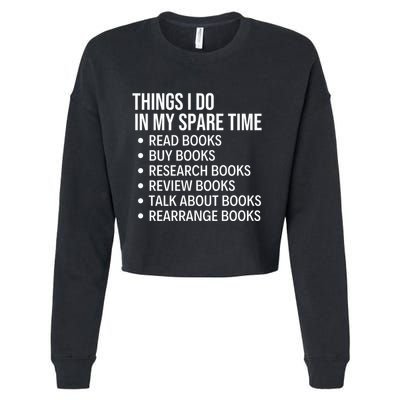 Funny Book Lover Bookish Reading Librarian Cropped Pullover Crew