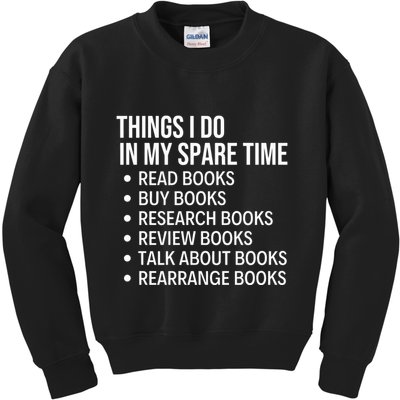 Funny Book Lover Bookish Reading Librarian Kids Sweatshirt