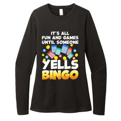 Funny Bingo Lover Design For Women Bingo Gambling Player Womens CVC Long Sleeve Shirt