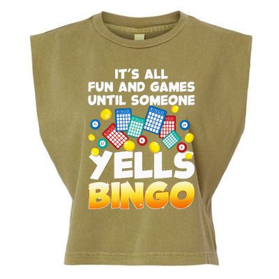 Funny Bingo Lover Design For Women Bingo Gambling Player Garment-Dyed Women's Muscle Tee