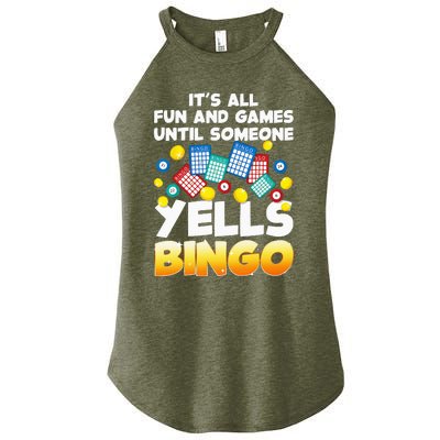 Funny Bingo Lover Design For Women Bingo Gambling Player Women's Perfect Tri Rocker Tank