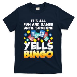 Funny Bingo Lover Design For Women Bingo Gambling Player T-Shirt