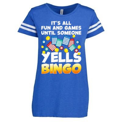 Funny Bingo Lover Design For Women Bingo Gambling Player Enza Ladies Jersey Football T-Shirt