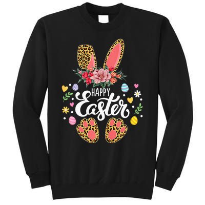 funyn Bunny Leopard Easter Egg Hunt Squad Tall Sweatshirt