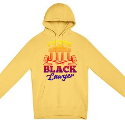 Future Black Lawyer Funny Attorney Law School Graphic Funny Gift Premium Pullover Hoodie