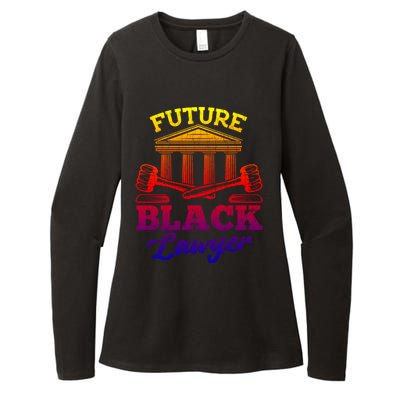 Future Black Lawyer Funny Attorney Law School Graphic Funny Gift Womens CVC Long Sleeve Shirt