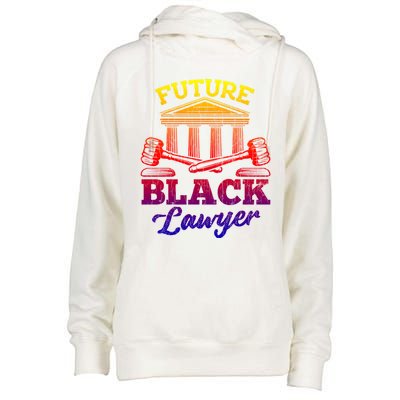 Future Black Lawyer Funny Attorney Law School Graphic Funny Gift Womens Funnel Neck Pullover Hood