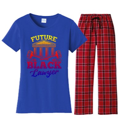 Future Black Lawyer Funny Attorney Law School Graphic Funny Gift Women's Flannel Pajama Set