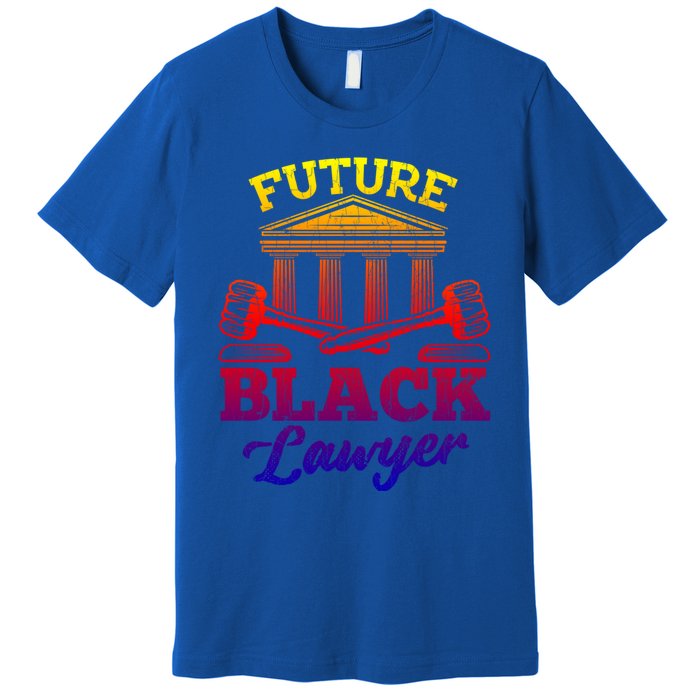 Future Black Lawyer Funny Attorney Law School Graphic Funny Gift Premium T-Shirt