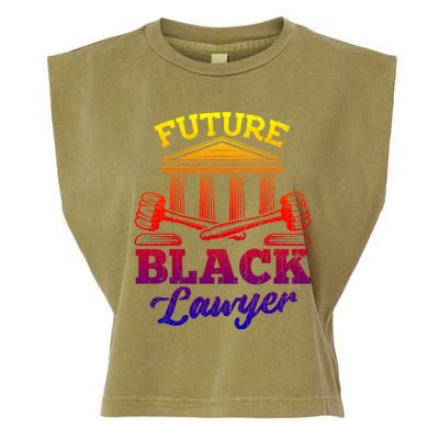 Future Black Lawyer Funny Attorney Law School Graphic Funny Gift Garment-Dyed Women's Muscle Tee