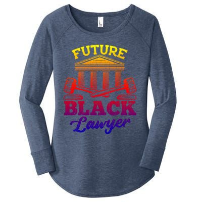 Future Black Lawyer Funny Attorney Law School Graphic Funny Gift Women's Perfect Tri Tunic Long Sleeve Shirt