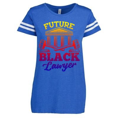 Future Black Lawyer Funny Attorney Law School Graphic Funny Gift Enza Ladies Jersey Football T-Shirt