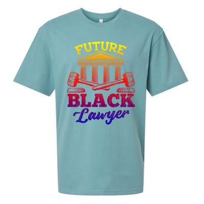 Future Black Lawyer Funny Attorney Law School Graphic Funny Gift Sueded Cloud Jersey T-Shirt