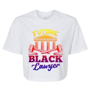 Future Black Lawyer Funny Attorney Law School Graphic Funny Gift Bella+Canvas Jersey Crop Tee