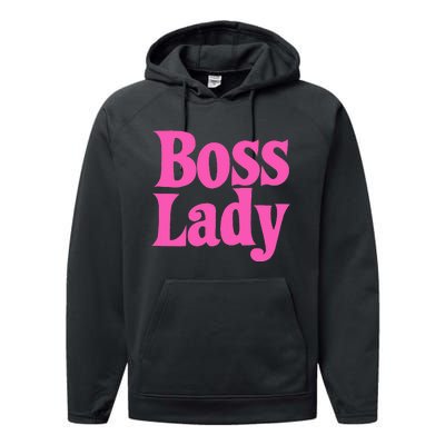 Funny Boss Lady Gift For  Cool Director Manager Performance Fleece Hoodie