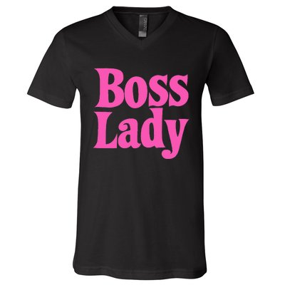 Funny Boss Lady Gift For  Cool Director Manager V-Neck T-Shirt