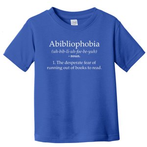 Funny Book Lover Library Tee Abibliophobia Definition Cool Gift Toddler T-Shirt