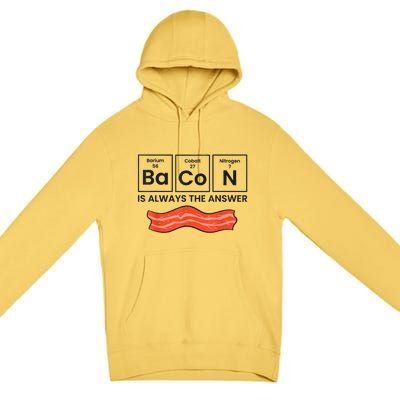 Funny Bacon Lover Bacon Is Always The Answer Premium Pullover Hoodie