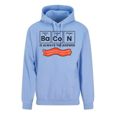 Funny Bacon Lover Bacon Is Always The Answer Unisex Surf Hoodie