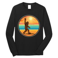 Funny Bigfoot Loves Rock And Roll Sunglasses, Walking On The Beach Long Sleeve Shirt