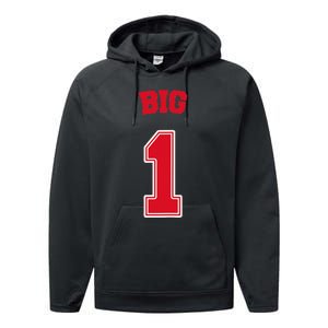 Football Big Little Sorority Reveal Big Sister Performance Fleece Hoodie