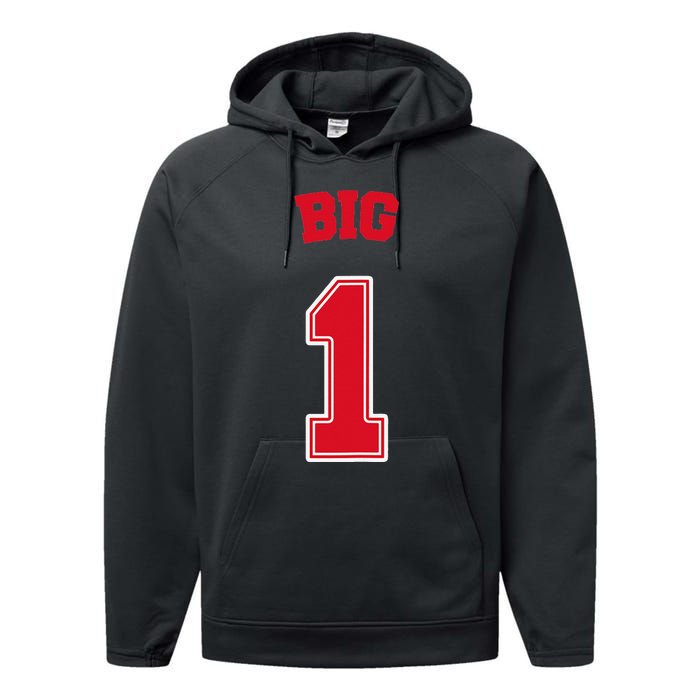 Football Big Little Sorority Reveal Big Sister Performance Fleece Hoodie