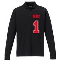 Football Big Little Sorority Reveal Big Sister Performance Long Sleeve Polo