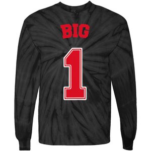 Football Big Little Sorority Reveal Big Sister Tie-Dye Long Sleeve Shirt