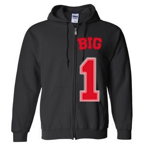 Football Big Little Sorority Reveal Big Sister Full Zip Hoodie