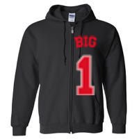 Football Big Little Sorority Reveal Big Sister Full Zip Hoodie