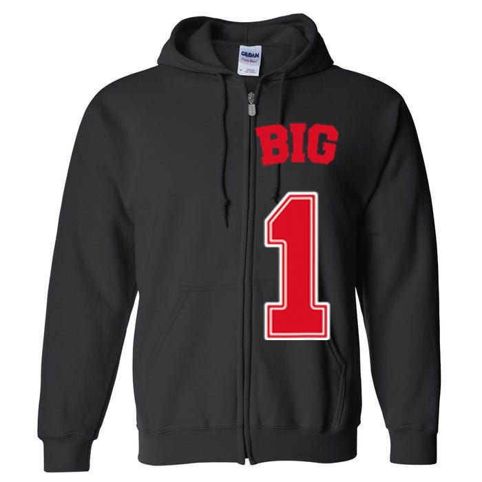 Football Big Little Sorority Reveal Big Sister Full Zip Hoodie