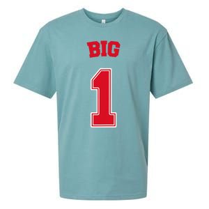 Football Big Little Sorority Reveal Big Sister Sueded Cloud Jersey T-Shirt