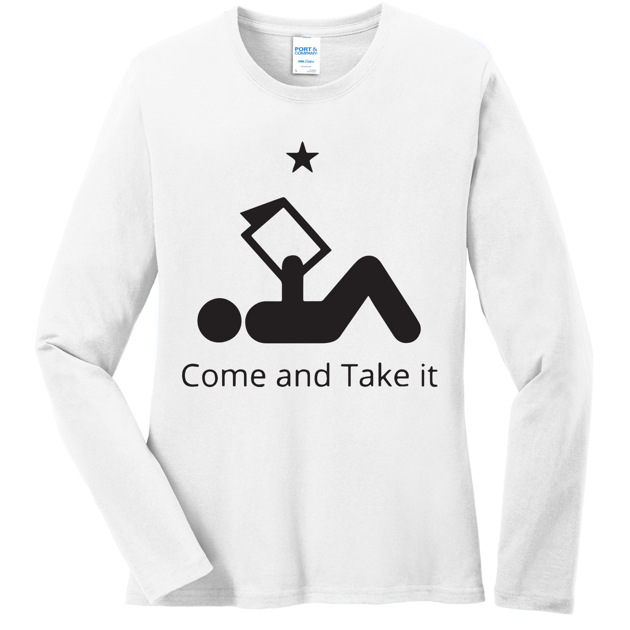 Funny Books Lovers Quote Come And Take It Ladies Long Sleeve Shirt