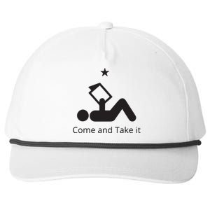 Funny Books Lovers Quote Come And Take It Snapback Five-Panel Rope Hat