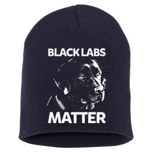 Funny Black Labs Matter Labrador Lab Men Women Short Acrylic Beanie