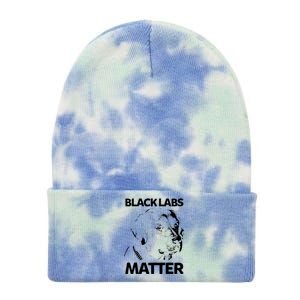 Funny Black Labs Matter Labrador Lab Men Women Tie Dye 12in Knit Beanie