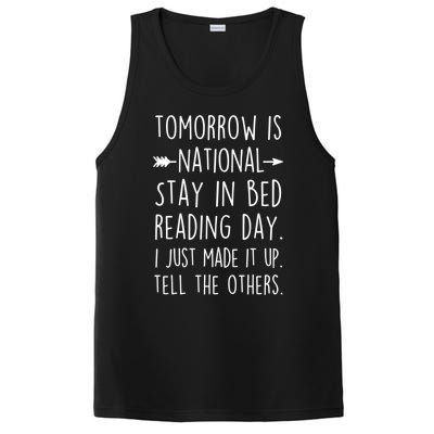 Funny Book Lovers National Staying In Bed Reading Day Gift PosiCharge Competitor Tank