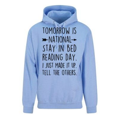 Funny Book Lovers National Staying In Bed Reading Day Gift Unisex Surf Hoodie