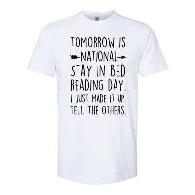 Funny Book Lovers National Staying In Bed Reading Day Gift Softstyle CVC T-Shirt