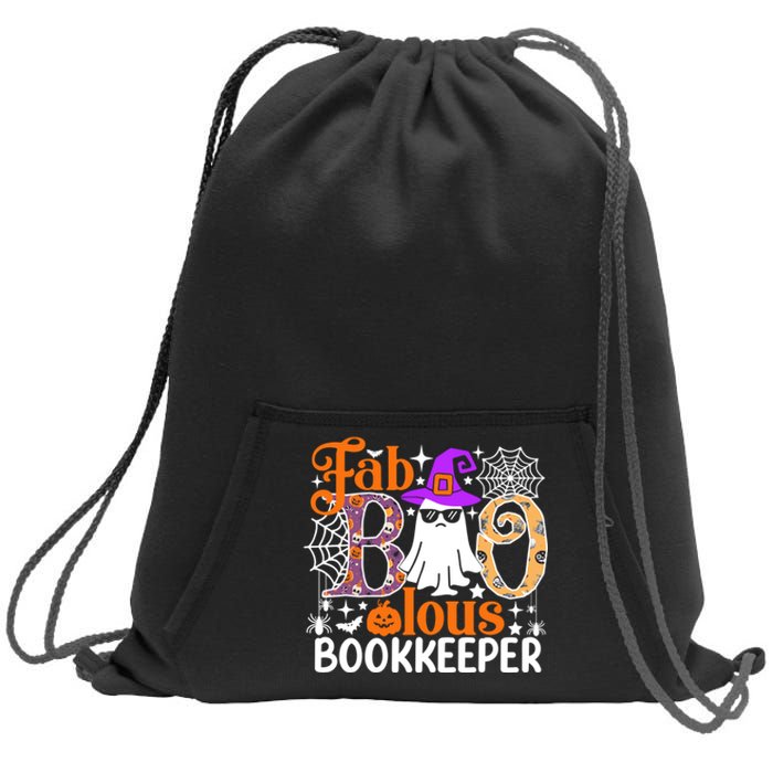 Fab Boo Lous Bookkeeper Funny Halloween Costume Sweatshirt Cinch Pack Bag