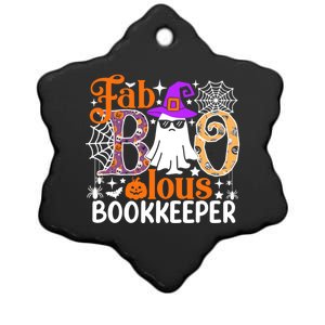 Fab Boo Lous Bookkeeper Funny Halloween Costume Ceramic Star Ornament