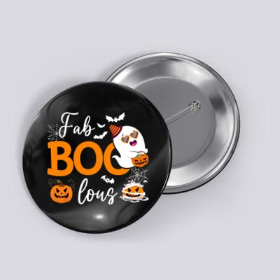 Fab Boo Lous Cute Ghost Halloween Button