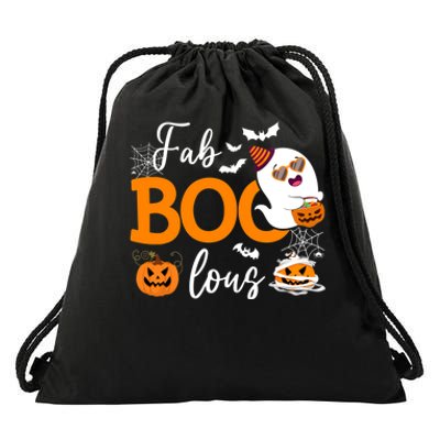 Fab Boo Lous Cute Ghost Halloween Drawstring Bag