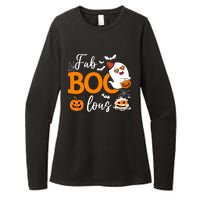 Fab Boo Lous Cute Ghost Halloween Womens CVC Long Sleeve Shirt